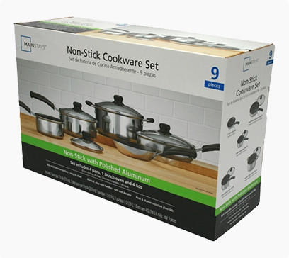 Corrugated cookware set packaging box, corrugated cookware carton, electronics packaging boxes