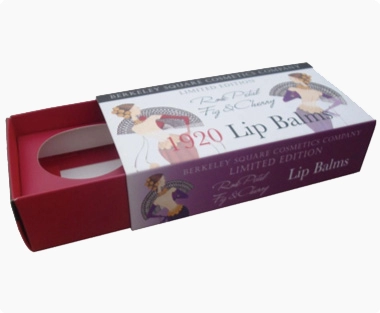 cosmetic paper box for lip balm with the paperboard inserts, cosmetic folding carton, cosmetic packaging box