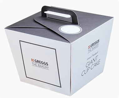 cupcake carrying box with the paper handle, , paper printed box, custom paper box, food packaging box, food folding cartons