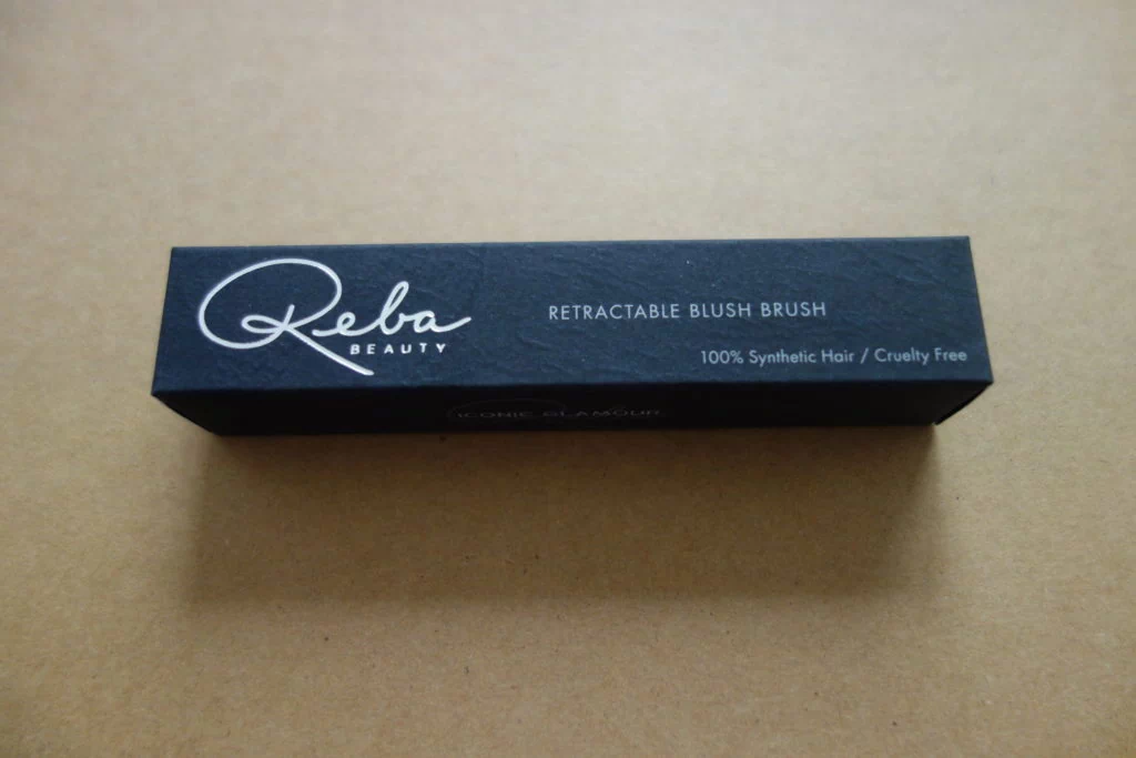 soft touch cosmetic blush brush paper box with silver foil